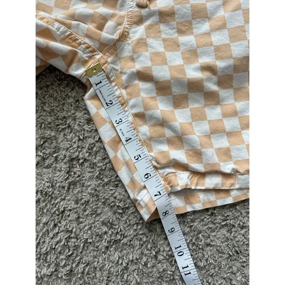 Vans Mens Shorts Range Checkered Drawstring Waist Skater Orange Size Small - Picture 6 of 6